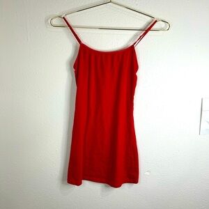 Ambiance Red Cami Slip Dress Small Stretch Mini Adjustable Straps Club Layer